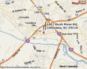 Map of Columbia SC seminars location